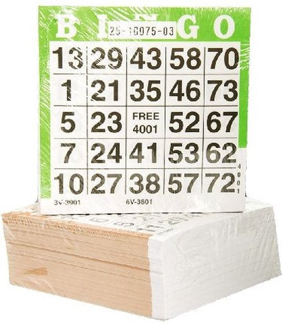 Bingokaarten 500 vellen