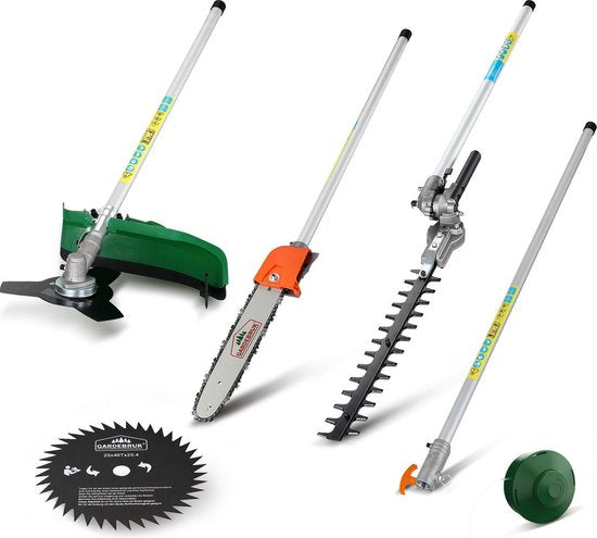 Gardebruk 5in1 Multitool - 2 PK Motor – met o.a. Kettingzaag/Trimmer