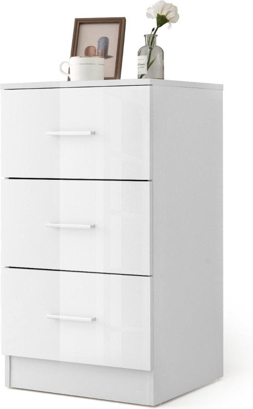 Coast Dossierkast - 3 Lades - MDF - Max. 55 kg - 37 x 34 x 67 cm - Wit