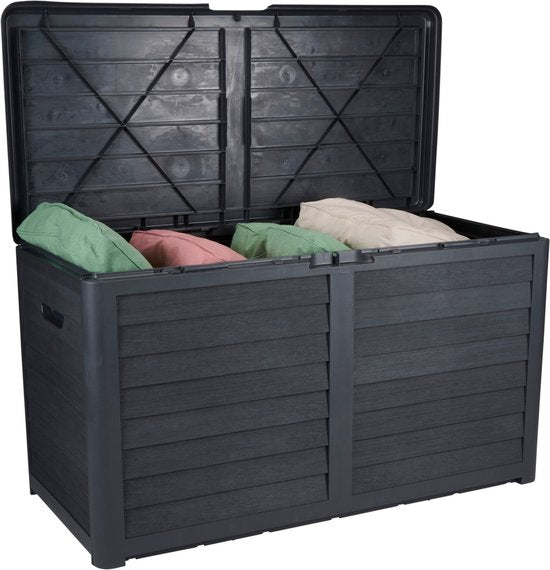 Lifetime Garden Tuinkussenbox – Slotoptie – 420 liter – 117,3 x 65,3 x 54,8 cm – Zwart
