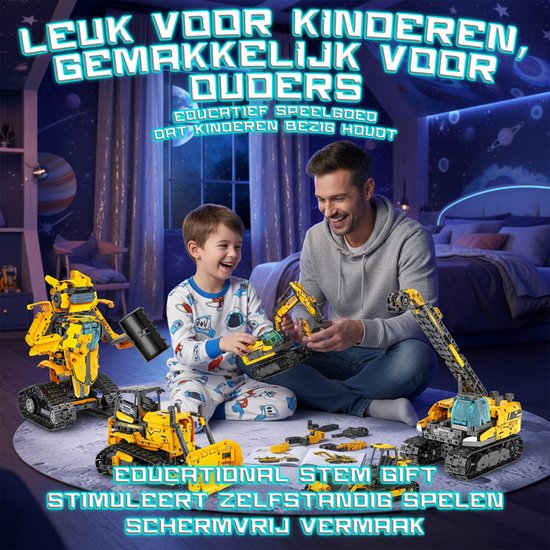 Qualitá® Robot Bouwpakket 5 in 1 – Educatief Speelgoed – Robot Speelgoed - Robot Bouwpakket - STEM speelgoed – Programmeren Voor Kinderen - Interactief Speelgoed – 736 Onderdelen – 7-9 Jaar