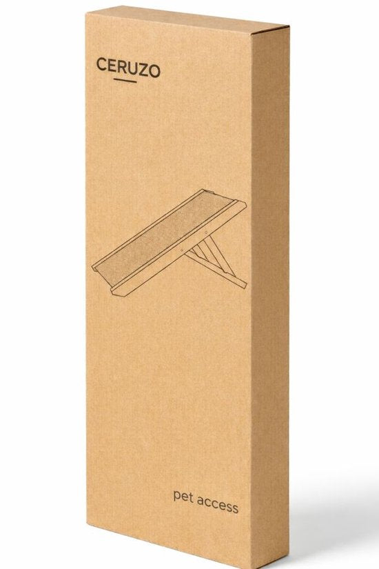 Ceruzo Hondenloopplank Verstelbaar – Inklapbaar – Instelbare Hoogte 34-53 cm – Hondentrap – Zwart