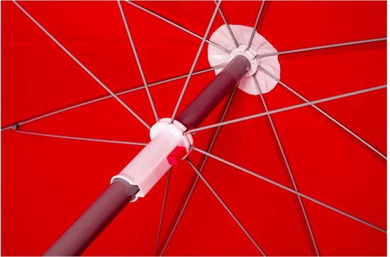 Bo-Camp Parasol - Met Knikarm - Ø 165 cm - Rood