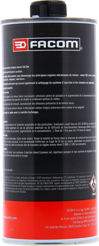 Facom Diesel Motor Reiniger 1L - additief - reinigt roetfilter, EGR-klep, de turbo en katalysator