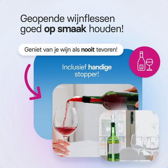 Roegaarden wijnkoeler stick - Wijnkoelers - Inclusief schenktuit - Inclusief stopper
