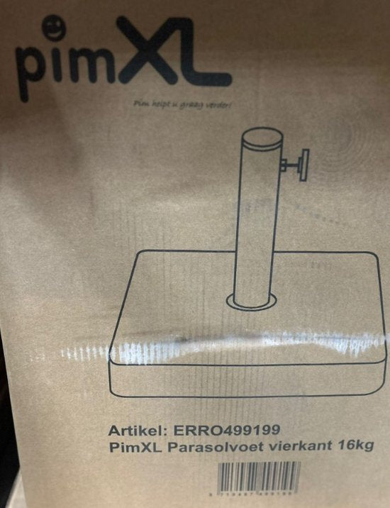 PimXL Parasolvoet vierkant - 43x43 cm - 16kg