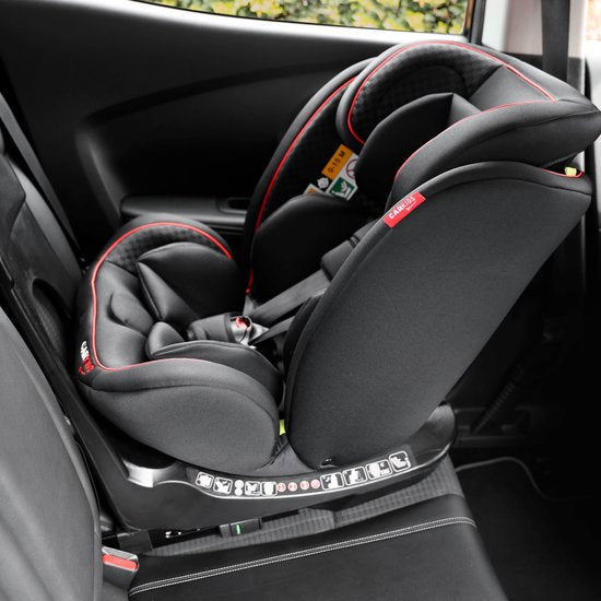 Carkids -Size Autostoeltje - Darcy - 360° Draaibaar - 40-150cm - Isofix - Zwart/Rood