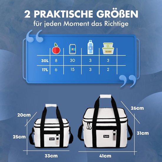 Five Dots Opvouwbare Koeltas - 30L - 26 x 41 x 31 cm - Grijs