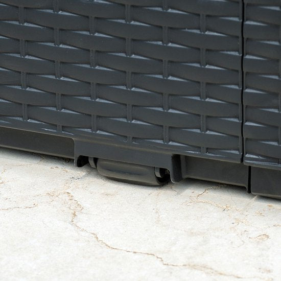 Keter Opberbox Capri - 305L Wielen Vergrendelbaar - Antraciet