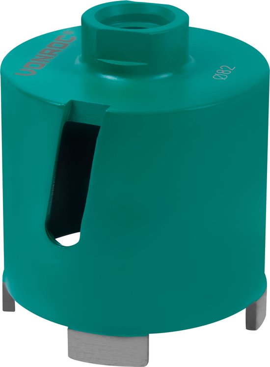 VONROC Diamant dozenboor SDS-Plus – 82mm - Universeel – Incl. diamantboor, centreerboor, uitdrijfpen en SDS-plus adapter