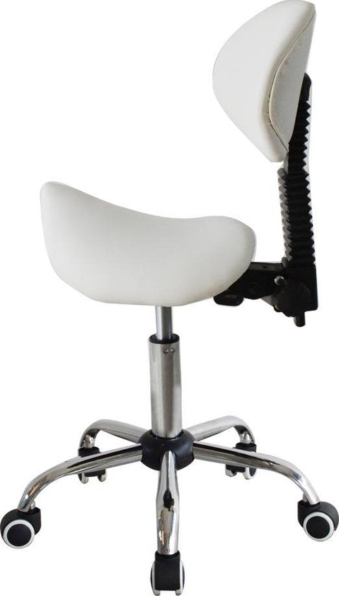 Zadelkruk ergonomisch rugleuning kantelbaar - kapperskruk - tabouret - hoogte verstelbaar