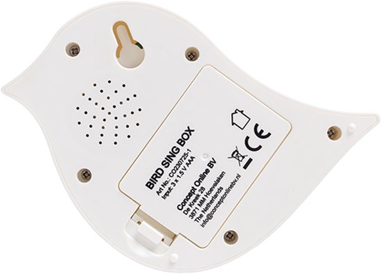 Nexxt Vogelgeluiden Vogel met Sensor voor op Toilet - Aanpasbaar Volume - WC - Bewegingsmelder - 10,2 x 3,5 x 8,6 cm - 90 g - Kastje - Bird Box - Donker Bruin