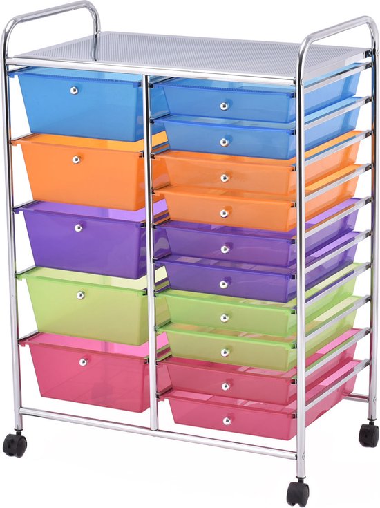 Coast Rolltrolley – 15 Laden – max. 10 kg – 63 x 37 x 87 cm – Zwart