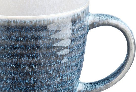 Bjorn Volledige Servies COSMOS 30-delig - Keramiek - Blauw - Ø grote borden 27,5 cm / kleine borden 21,5 cm / kommen 15,5 cm