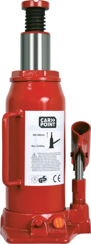 Carpoint Hydraulische Potkrik 10 Ton | Krik 10.000KG voor Auto, Caravan, Aanhangwagen