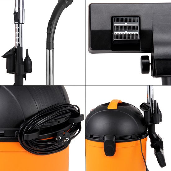 Monzana Stofzuiger Nat & Droog - 1200W 15L Container – Zwart/Oranje