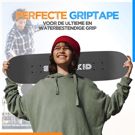 SYNDAKID® Skateboard - met Accessoires - 8" - Esdoorn Hout - ABEC-7 - Jongens - Meisjes - Kinderen - Volwassenen - Kind