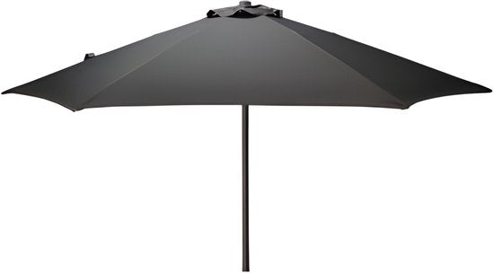 Pro Garden Tuinparasol Menorca - D230 cm - donkergrijs - zonwering - kantelbaar - parasol - met hoes