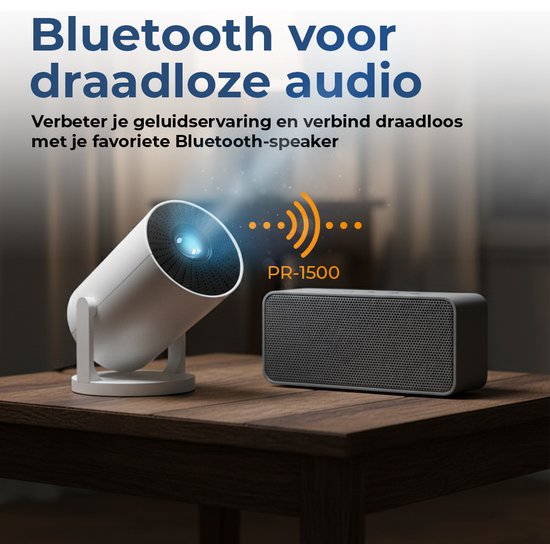 Denver Mini Beamer - HD Ready 1080*720P - 120 ANSI Lumen - Projector - Thuisbioscoop - HDMI - USB-C - PR1500