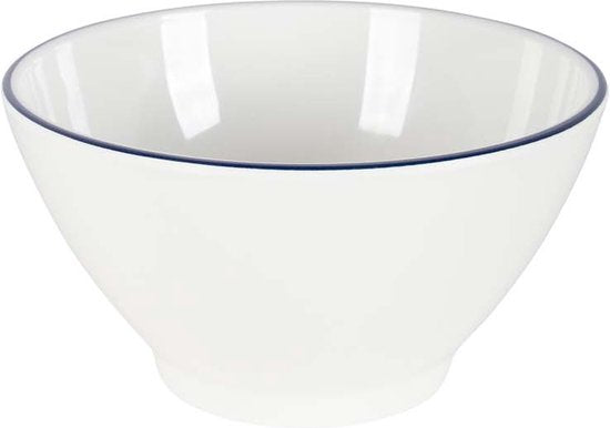 Gimex Serviesset Linea Line – Voorzien Van Vervangbare Antislip En Geluiddempend Ontwerp En Luxe Dustbag – Voor Camping En Boot – Blauw En Wit Melamine – 12-delig