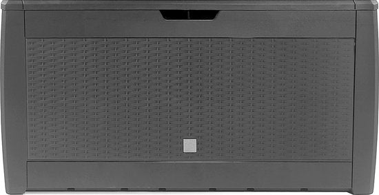 Opbergbox 310L UV-Bestendig Weerbestendig Wielen Tuinbox Rotan-look Antraciet