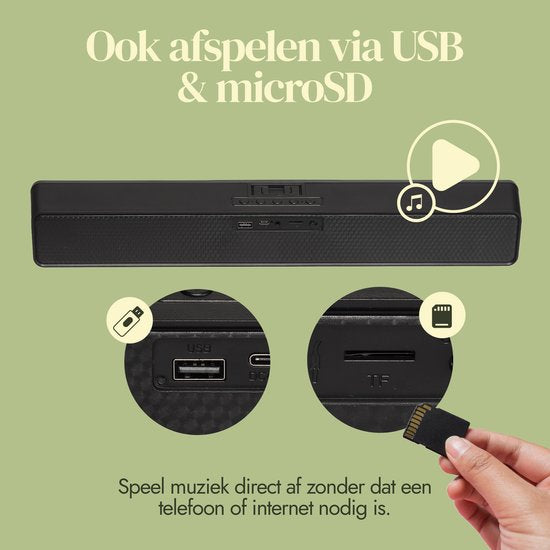 Denver Soundbar met Bluetooth - Telefoonhouder & Ingebouwde Verlichting - DSB1011