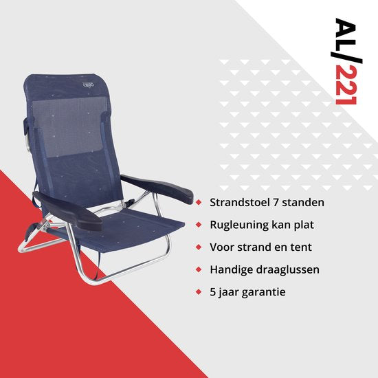 Crespo - Strandstoel - AL/221 - Donker blauw