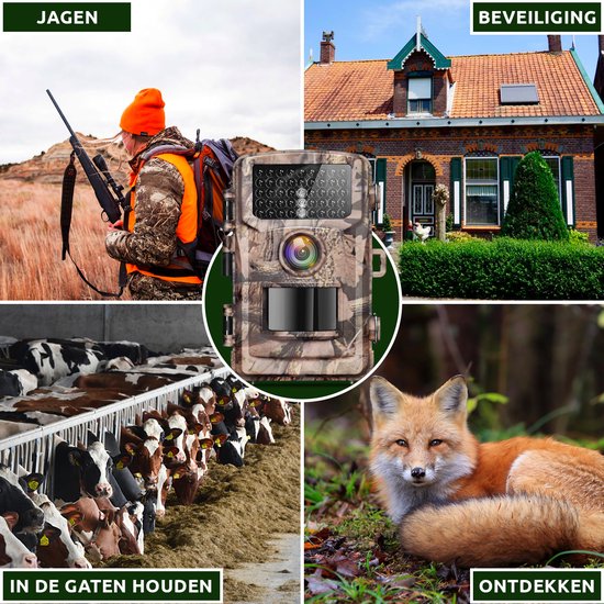 AyeCam Wildcamera - Draadloos - Wildcamera met Nachtzicht – Infraroodcamera – Inc. 32 GB SD Kaart - 4K Ultra HD Camera - met Geluidsopname