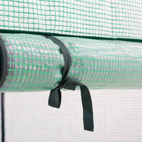 Gardebruk Kweekkas 2,23m² - 4 Legplanken & 4 Ramen - 190x186x120cm