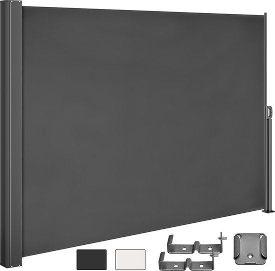 Casaria Windscherm Nosara - 160x300cm Uitschuifbaar – Antraciet
