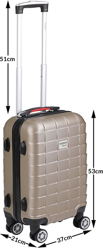 Monzana Exopack Hardcase Koffer - Champagne 53x37x21 cm