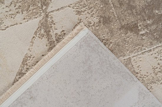 Lalee Pierre Cardin Palais - vintage - super zacht - glanzend - hotel chic - modern - trendy - designer - 100% acryl vloerkleed - fraai tapijt - 200x290 cm beige