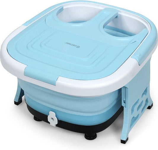 Coast voetbadmassage -apparaat opvouwbaar met afstandsbediening voetbad whirlpool 42 x 40 x 24 cm blauw