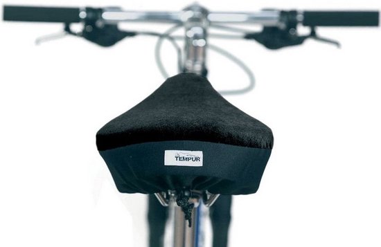 TEMPUR - Fietszadeldekje - Large - 33.5 x 33 x 3 cm - Zwart & Traagschuim - Drukverlagend & Comfortabel - Fiets en Hometrainer - Optimaal rijcomfort tijdens lange ritten