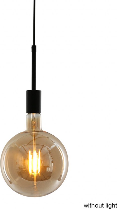 Hanglamp Minimalics 2701ZW Zwart - Verstelbaar in hoogte (42-170 cm) - Kunststof, Metaal - Mexlite