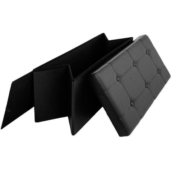 Casaria Opbergbank - 80x40x40cm 100L Kunstleer – Zwart