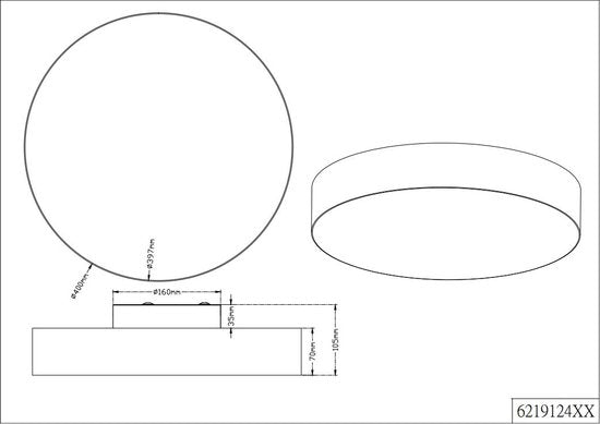 TRIO LUGANO - LED Plafondlamp - 42W - Dimbaar & Afstandsbediening - Nachtlampfunctie - Traploos Instelbare Lichtkleur - Plafondmontage - Grijs