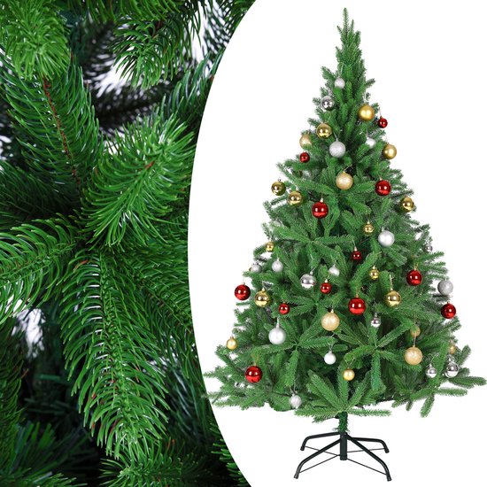 Casaria Kerstboom PE - Metalen Voet 140 cm – Groen
