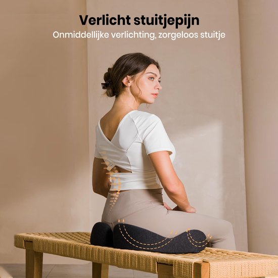 ProtoArc® SC Butterfly Zitkussen – Ergonomisch Orthopedisch Zitkussen – Stoelkussen & Stuitkussen – Memory Foam Wigkussen – Voor Bureaustoel, Auto & Thuis – Ademend & Anti-Slip