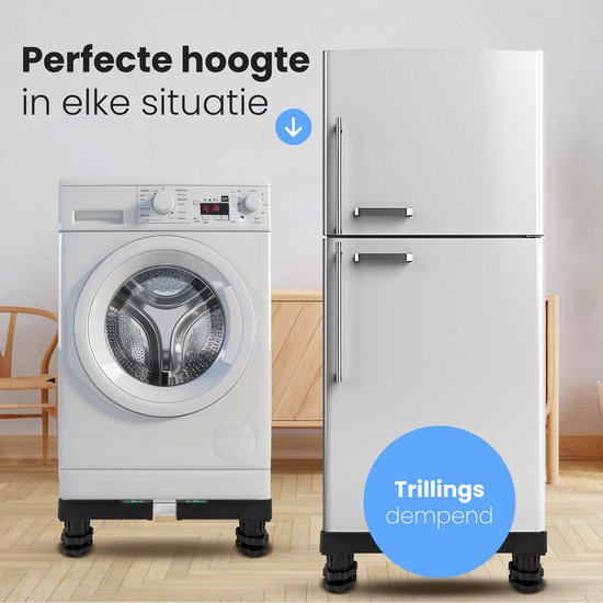 Wasmachine Verhoger - Wasmachine Opbouwmeubel - Wasmachine Sokkel - Kast - Geschikt voor Droger, Koelkast, Vaatwasser en Vriezer - Voor Bosch, Samsung, Miele, AEG, LG, Haier - Verstelbaar