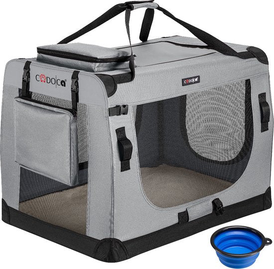 Cadoca Honden & Katten Reisbench XL - 81x56x58cm - Grijs