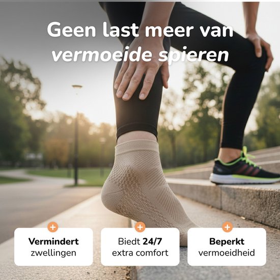 Alyze Compressie sokken - 2 paar - Maat 41-46 - Voor Dames en heren - Neuropathie - Kousen - Medische Steunsokken - Diabetes - Bed - Slaap - Sport - Sokken - Doorbloeding & Hardloop