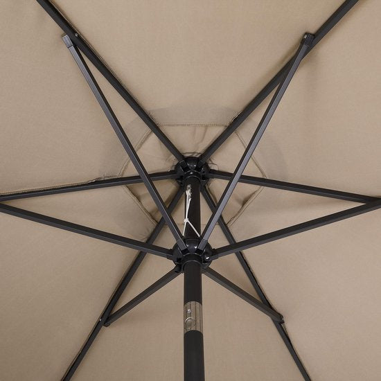 Kingsleeve Parasol Ø300cm - UV-bescherming 50+/ Slinger - Taupe