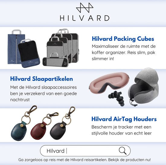 Hilvard - Packing Cubes Set - 6 delig - Bagage organizers - Kleding organizers - Travel cubes - Compression cubes - Zwart