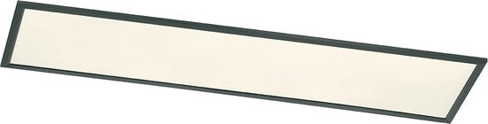 Trio leuchten - LED Plafondlamp - Plafondverlichting - 31W - Warm Wit 3000K - Dimbaar - Rechthoek - Aluminium - Zwart