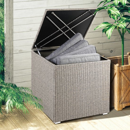 Casa Kussenbox - Tuinkist - Kussenopslagbox - Creme - 75x75x70cm