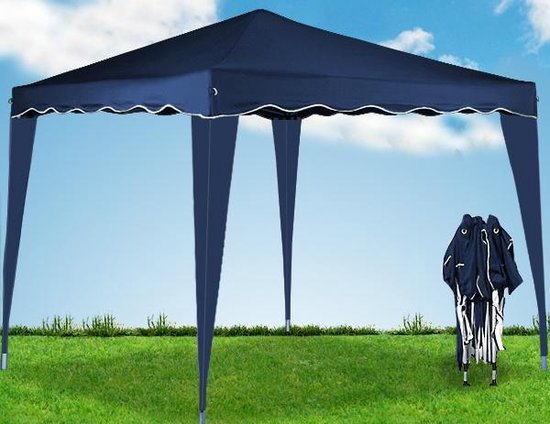 Casaria Partytent - Paviljoen - EasyUp - Opvouwbaar - Met draagtas - 300x300x250 cm - Blauw
