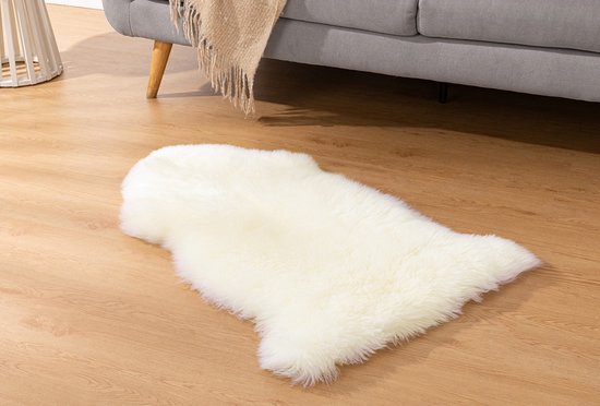 Home&Comfort Schapenvacht - Crème - 90x60 cm - Zacht & Warm Schapenvel