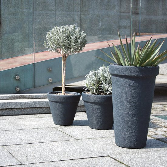Prosperplast Flower Tower Bloempot XXL - 42L - Ø40 cm - H60 cm - Kunststof - Vorstbestendig - Antraciet