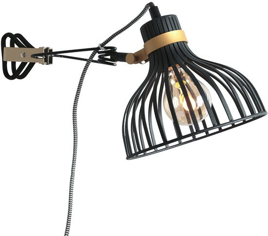 Anne Lighting wandlamp Dunbar - zwart - metaal - 3093ZW